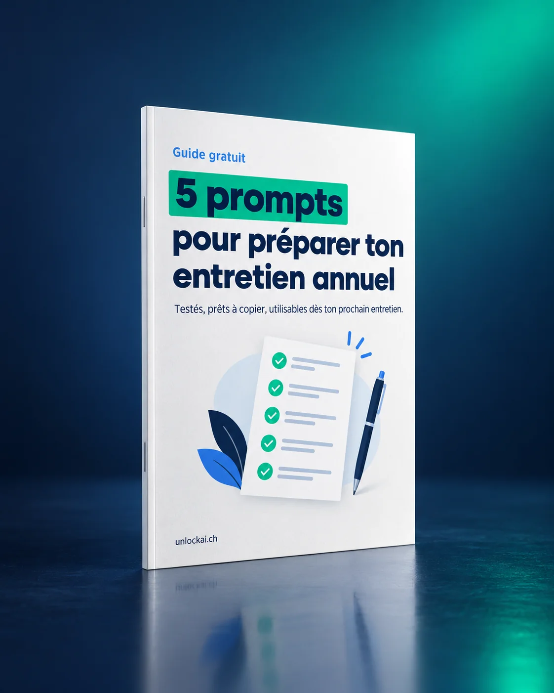 5 prompts pour préparer ton entretien annuel - guide gratuit par Yann Mottaz