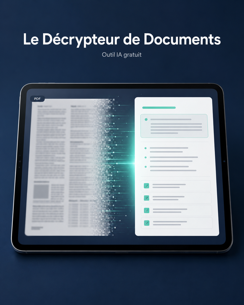 Le Décrypteur de Documents, outil gratuit UnlockAI pour résumer un PDF long en 8 minutes