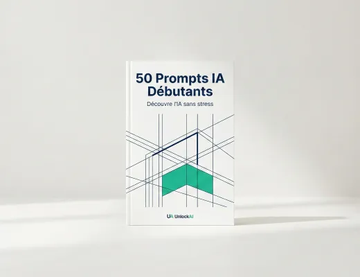Ebook gratuit 50 Prompts IA Débutants - Découvre l'IA sans stress