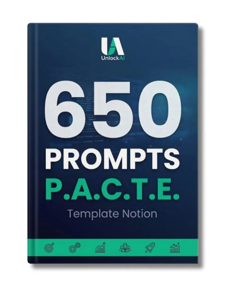 Couverture 650 Prompts P.A.C.T.E. — Template Notion UnlockAI
