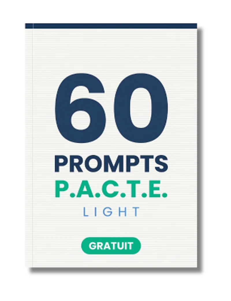 Couverture Bibliothèque Prompts P.A.C.T.E. Light — 60 prompts gratuits