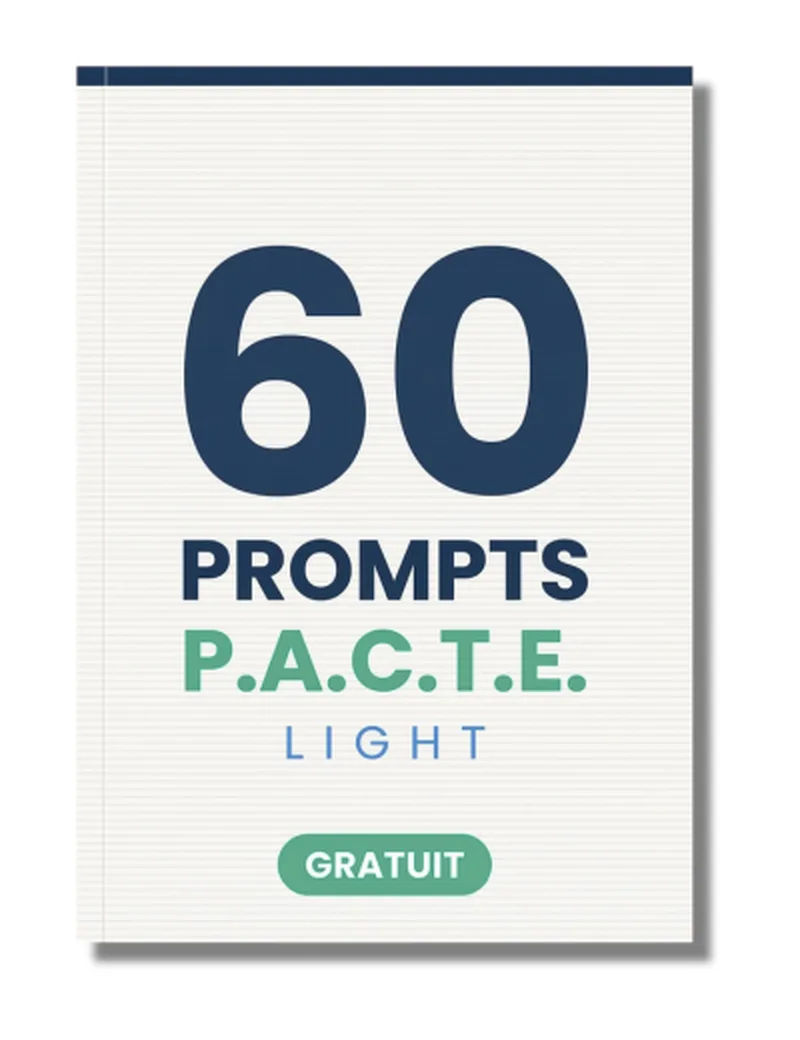 Couverture 60 Prompts P.A.C.T.E. Light — Bibliothèque gratuite UnlockAI