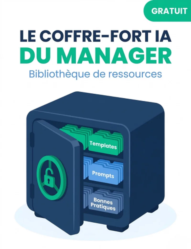 Couverture Le Coffre-Fort IA du Manager — Bibliothèque de ressources IA — UnlockAI